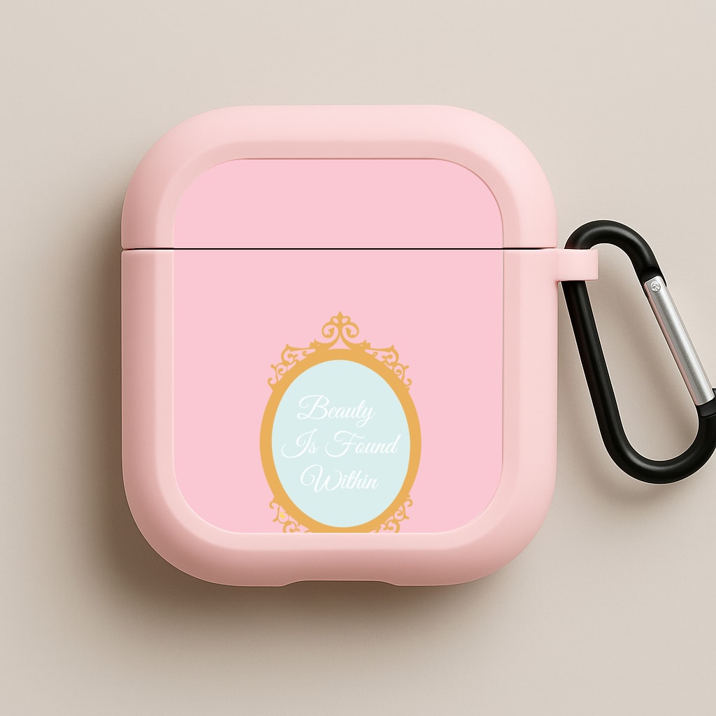 Beauty Is Found Within Mirror Pink AirPods Case