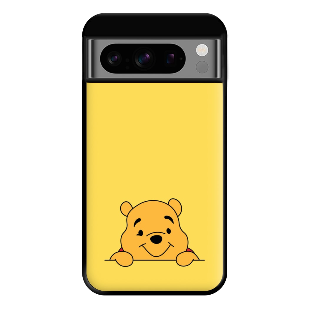 Cute Bear Leaning Phone Case for Google Pixel 8 Pro