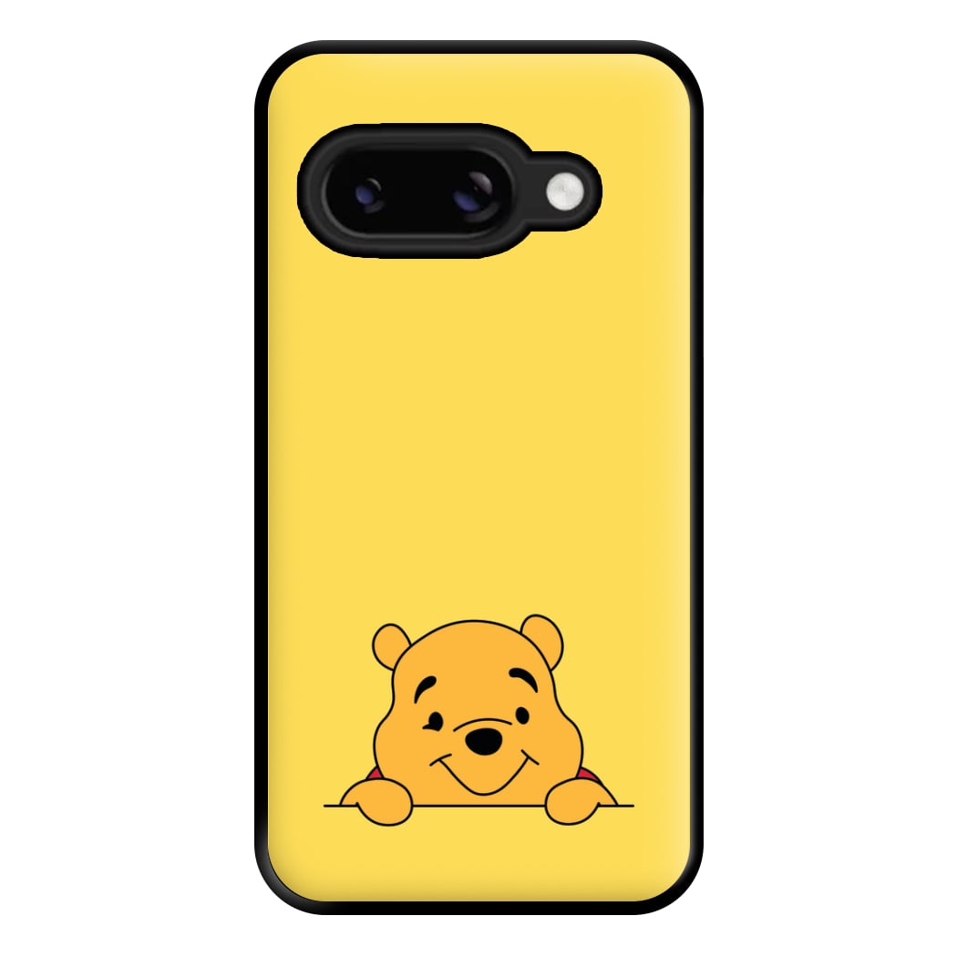 Cute Bear Leaning Phone Case for Google Pixel 8a