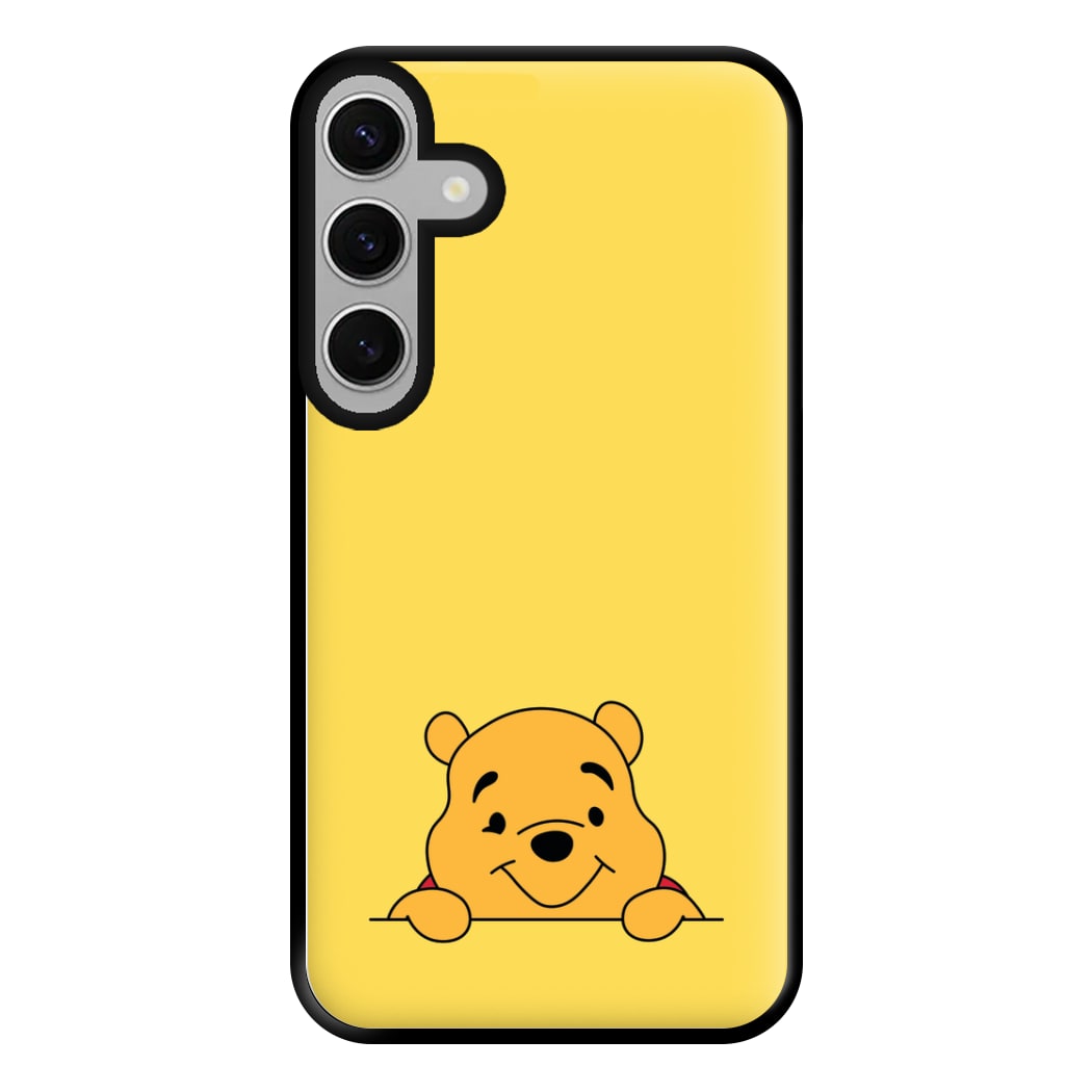 Cute Bear Leaning Phone Case for Galaxy S24FE