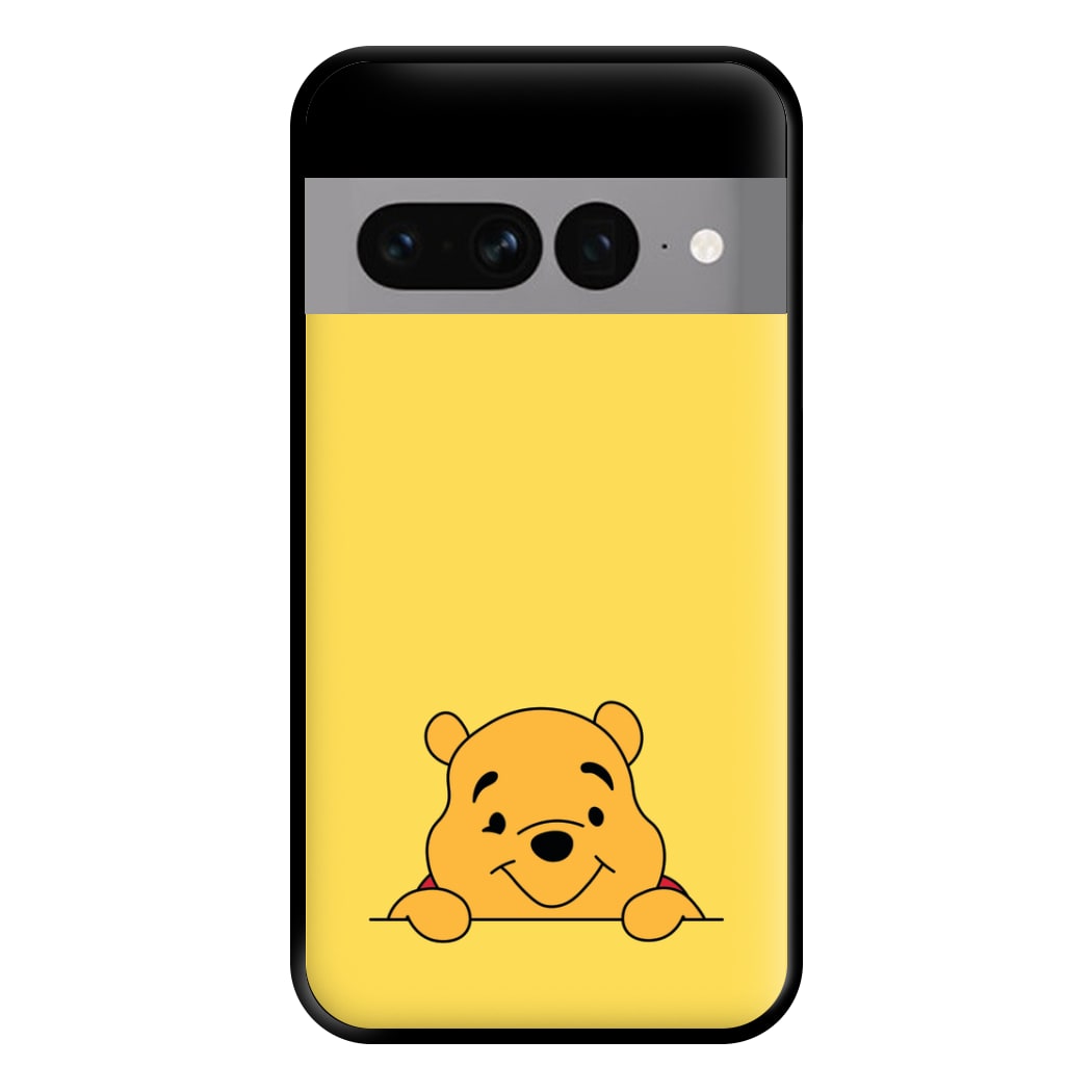 Cute Bear Leaning Phone Case for Google Pixel 7 Pro