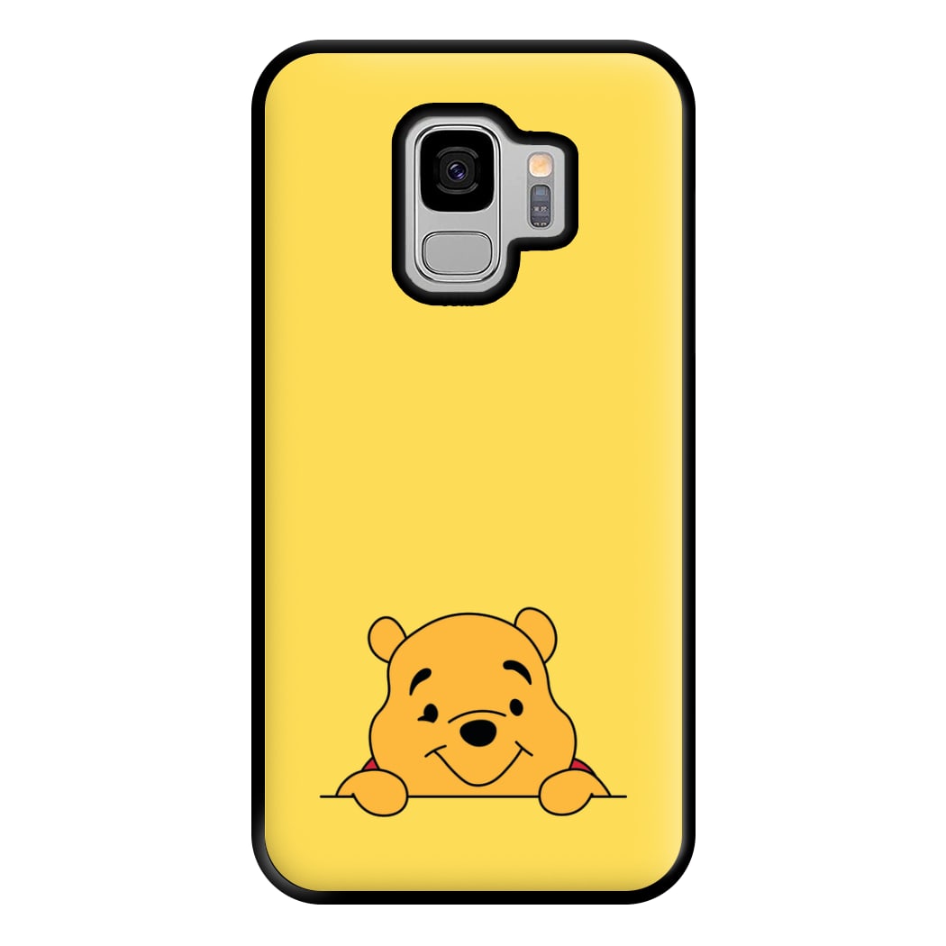 Cute Bear Leaning Phone Case for Galaxy S9 Plus