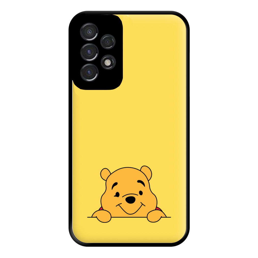 Cute Bear Leaning Phone Case for Galaxy A53