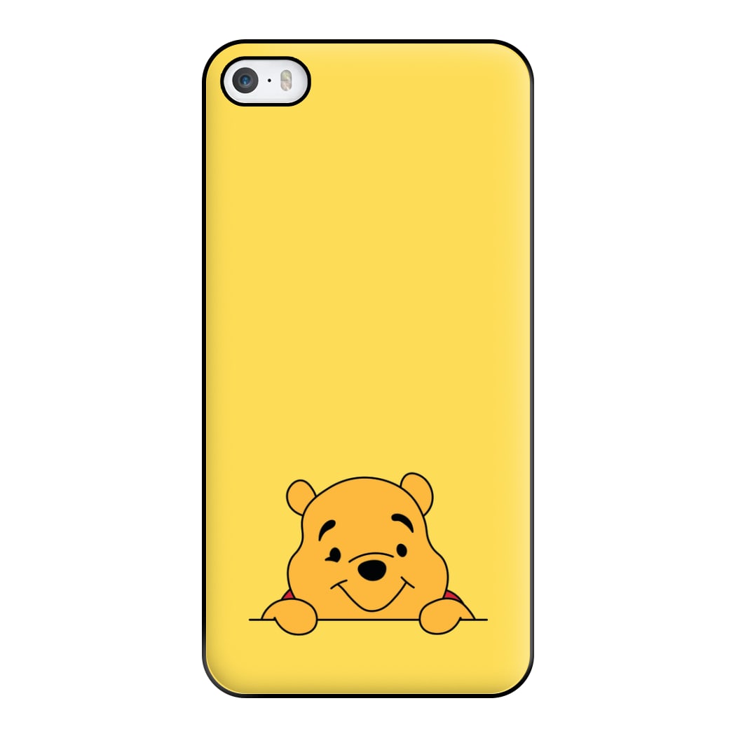 Cute Bear Leaning Phone Case for iPhone 5 / 5s / SE 2016