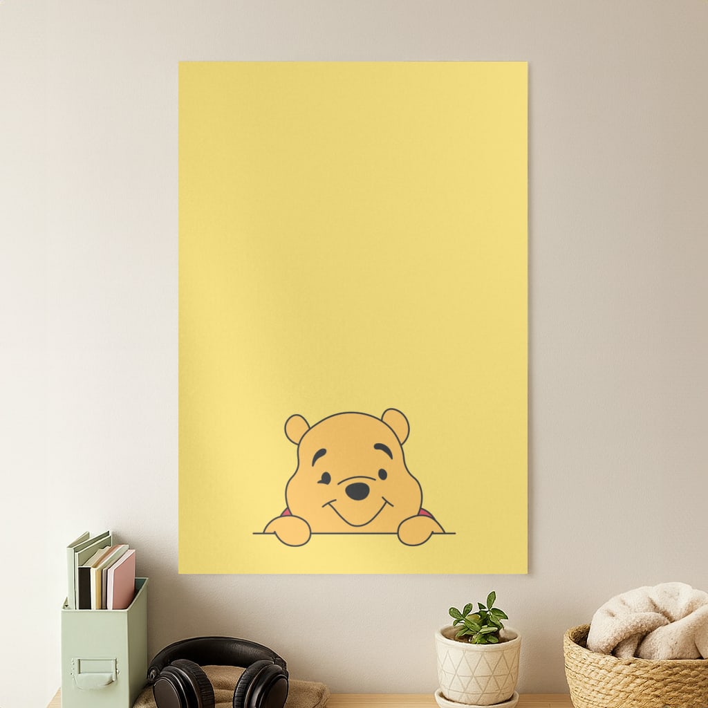 Cute Bear Leaning Poster