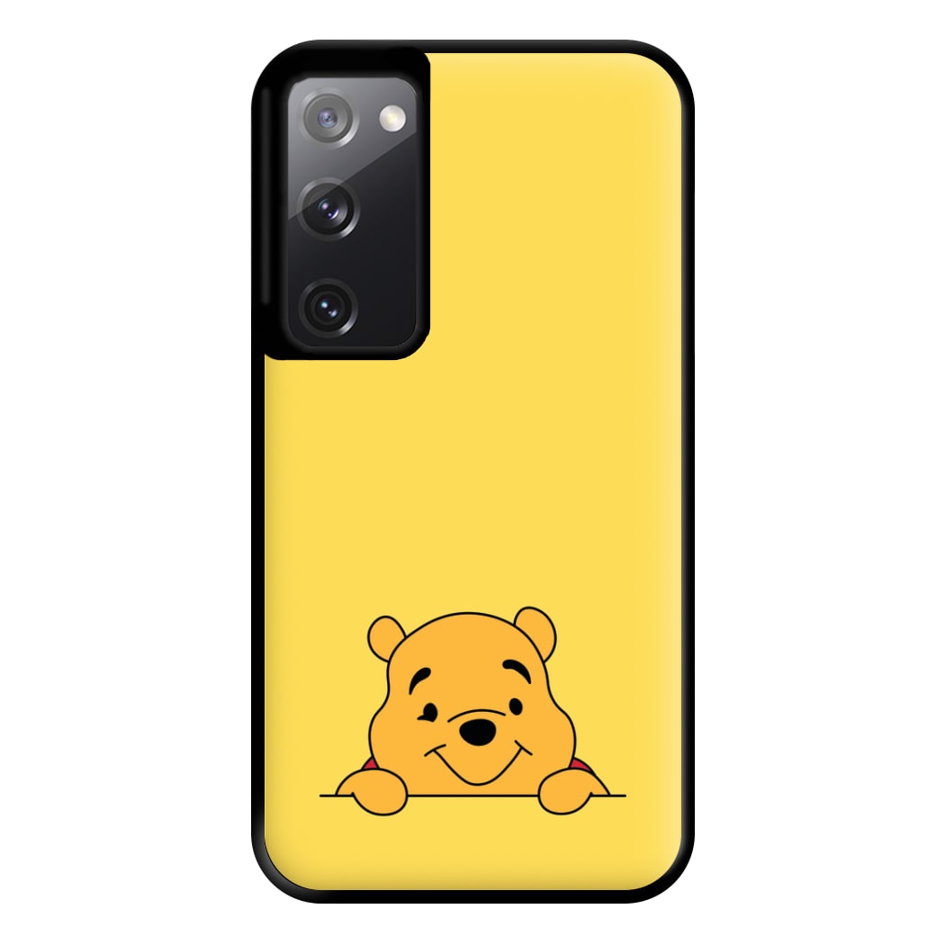 Cute Bear Leaning Phone Case for Galaxy S20FE