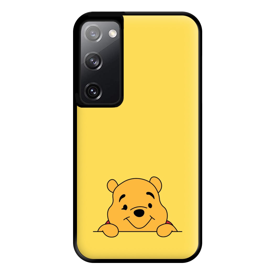 Cute Bear Leaning Phone Case for Galaxy S20