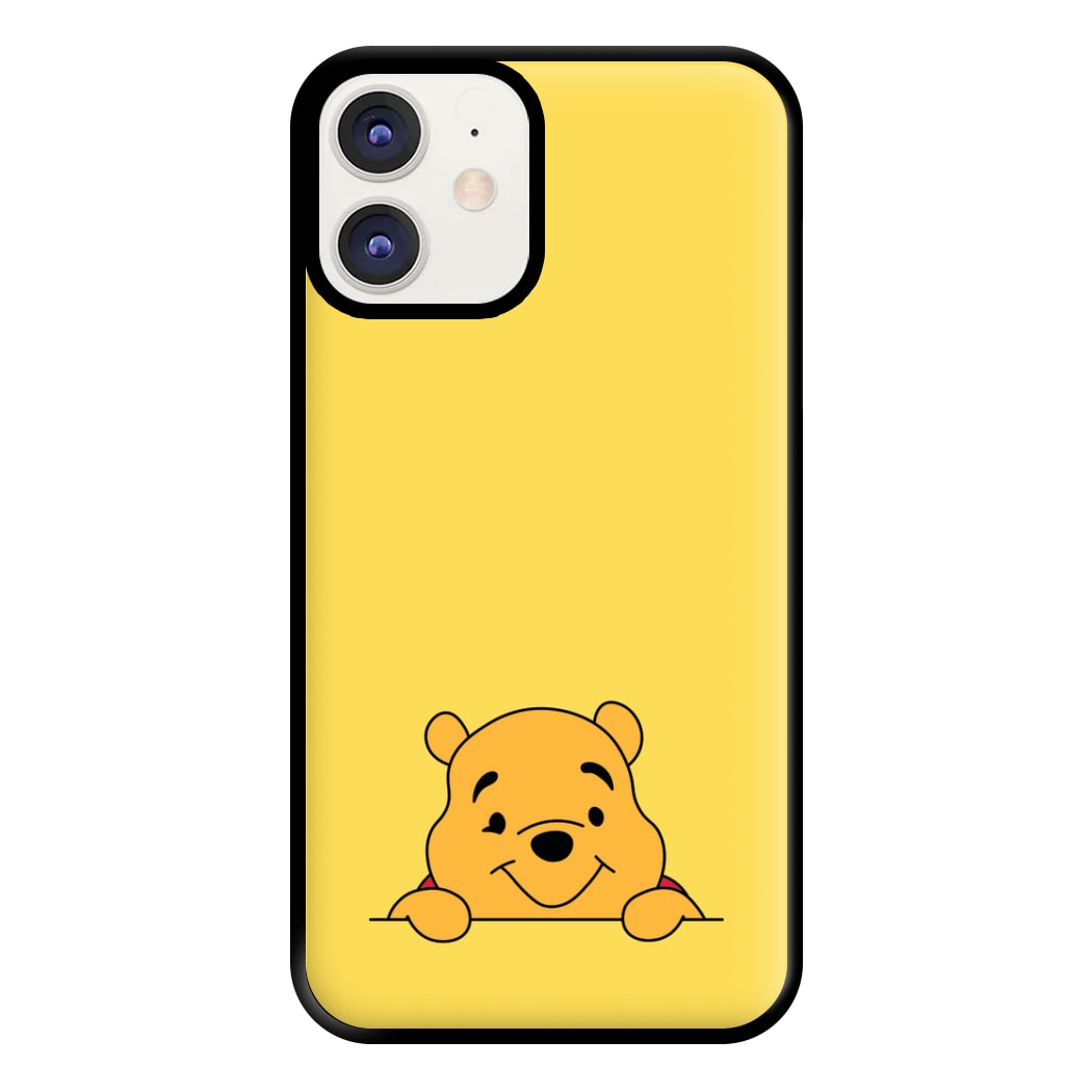 Cute Bear Leaning Phone Case for iPhone 11