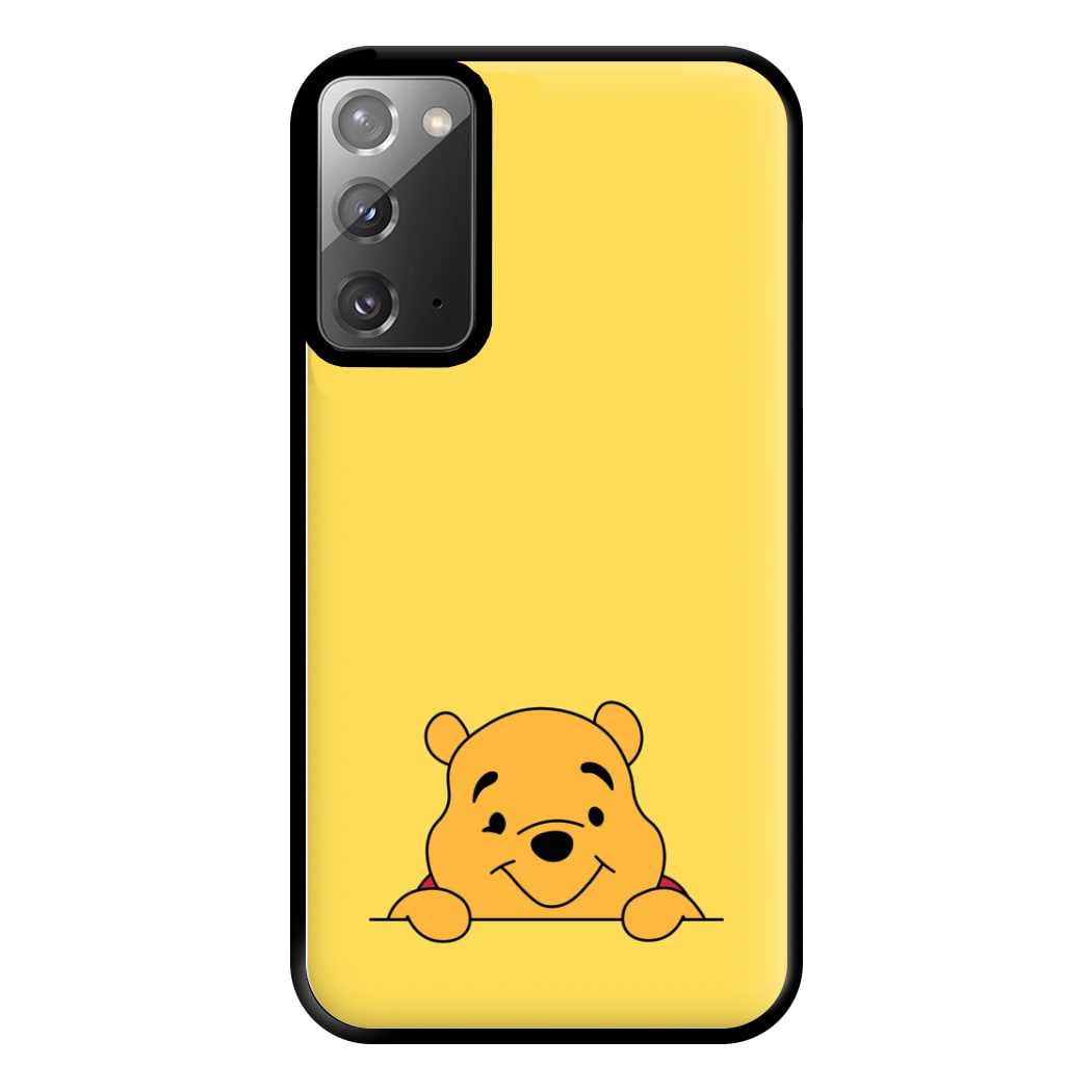 Cute Bear Leaning Phone Case for Galaxy Note 20 Ultra