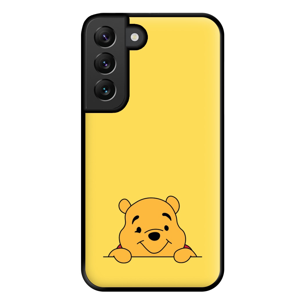 Cute Bear Leaning Phone Case for Galaxy S22 Plus