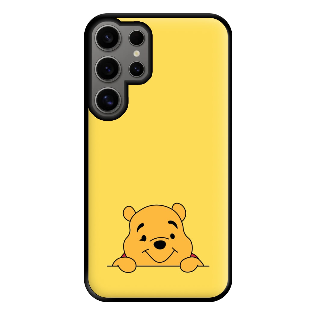 Cute Bear Leaning Phone Case for Galaxy S24 Ultra