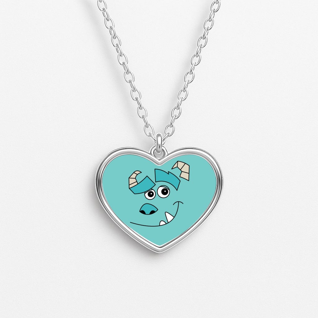 Blue Monster Face Necklace