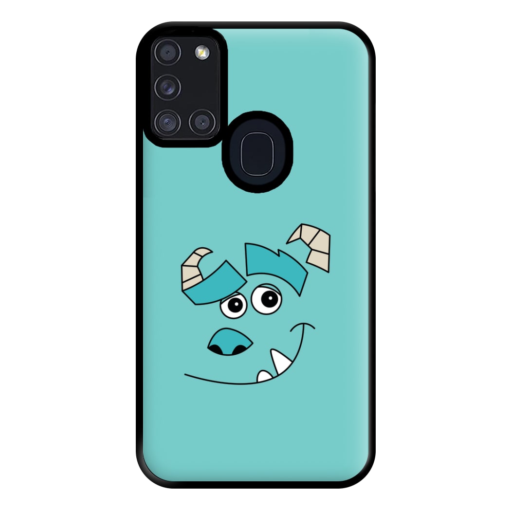Blue Monster Face Phone Case for Galaxy A21s
