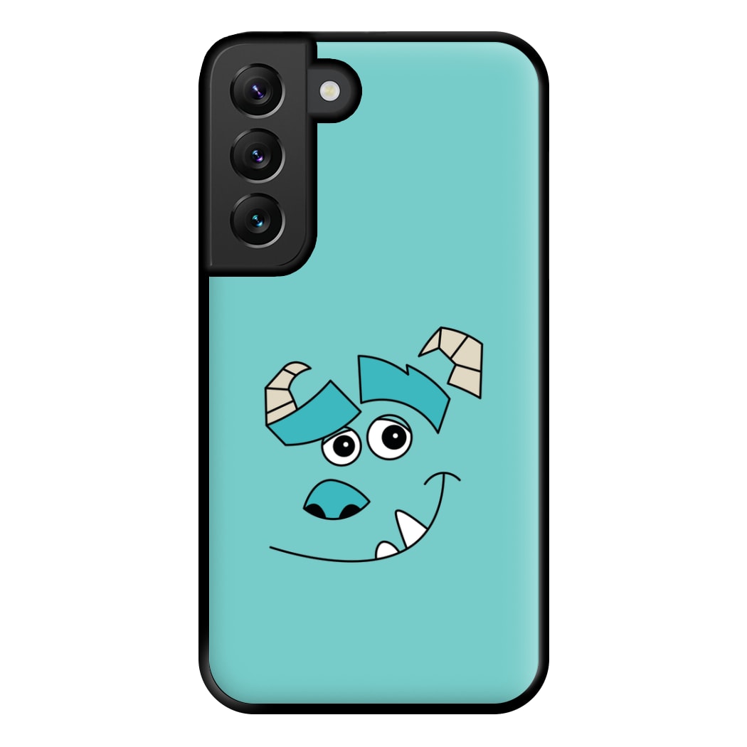 Blue Monster Face Phone Case for Galaxy S22 Plus
