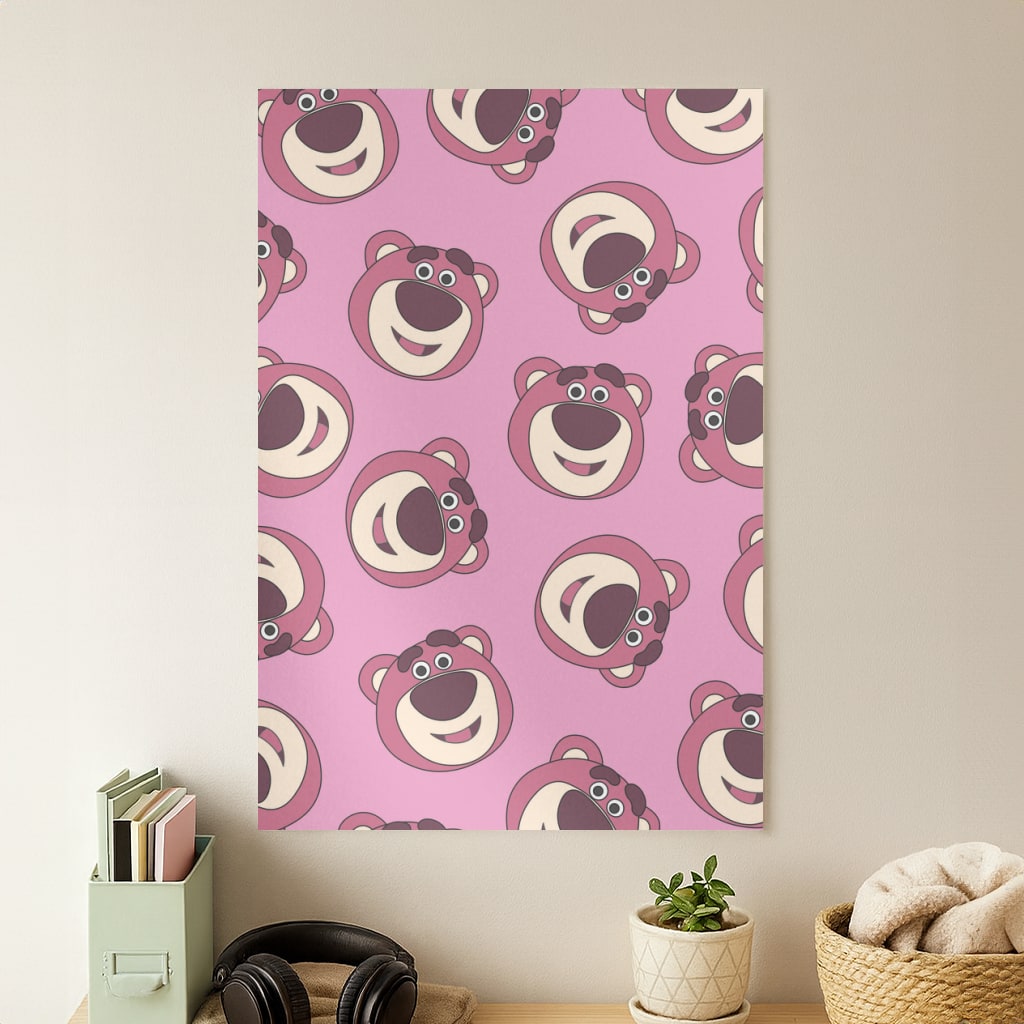 Cherry Bear Pattern Poster