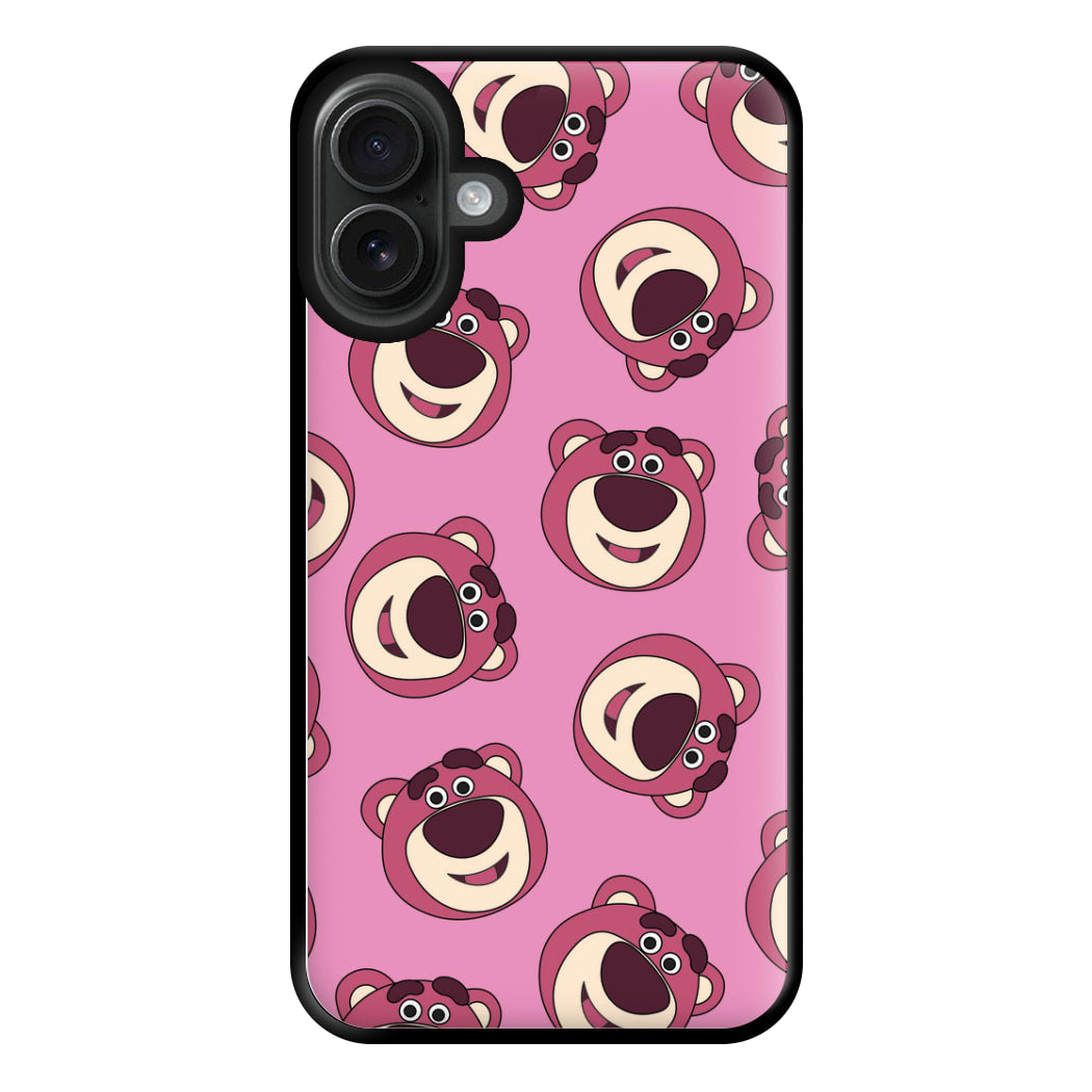 Cherry Bear Pattern Phone Case for iPhone 16 Plus