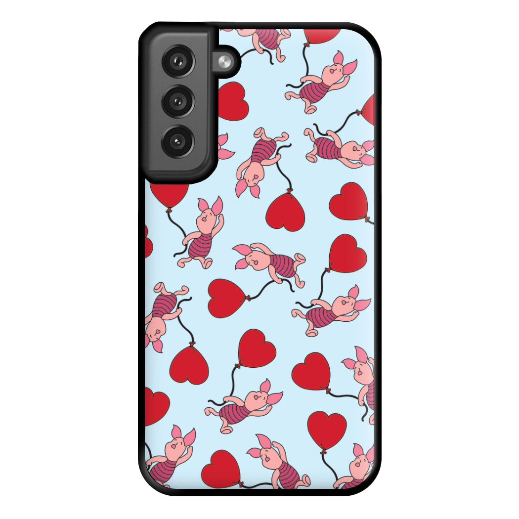 Baby Pig With Balloon Pattern Phone Case for Galaxy S21FE