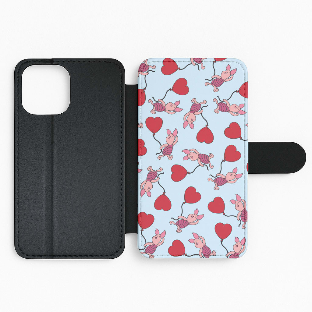 Baby Pig With Balloon Pattern Flip Phone Case
