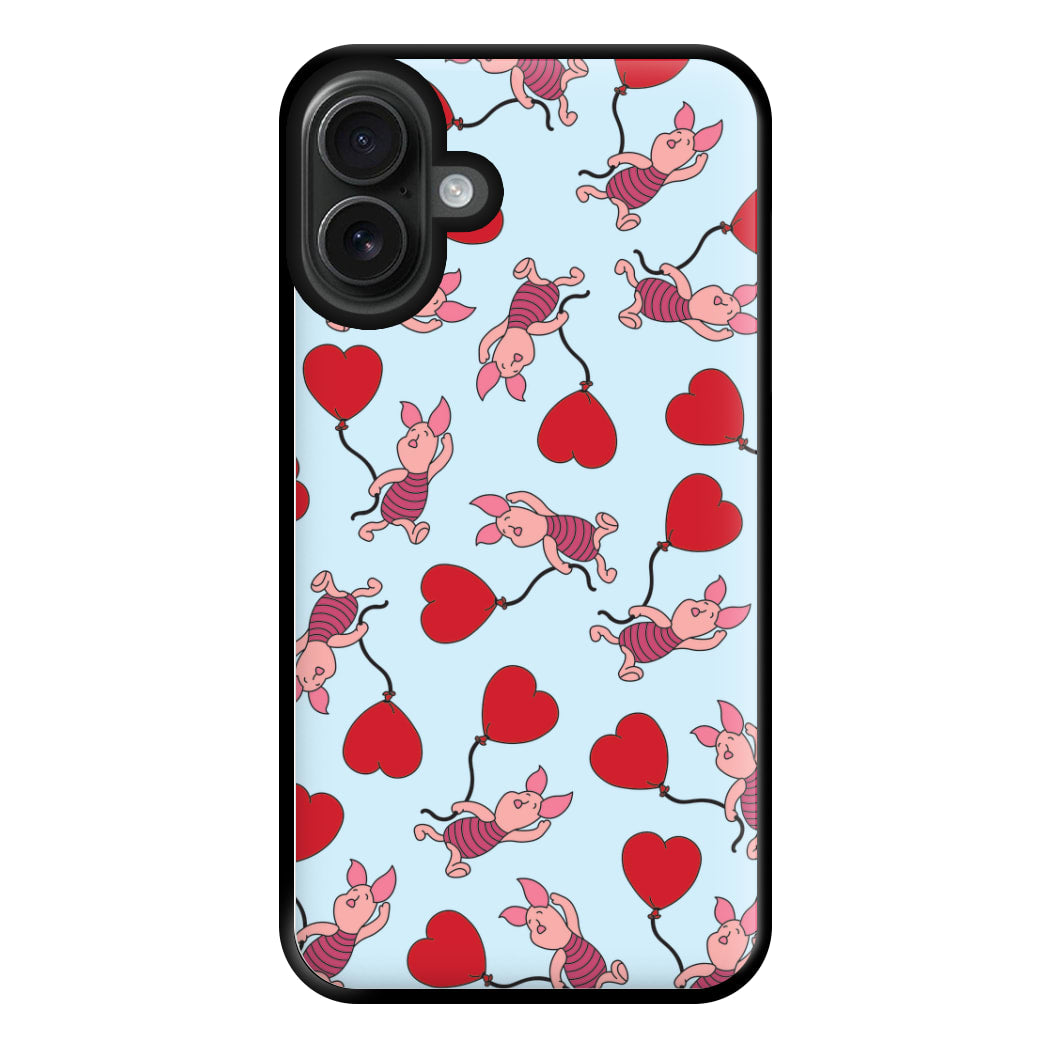 Baby Pig With Balloon Pattern Phone Case for iPhone 16 Plus