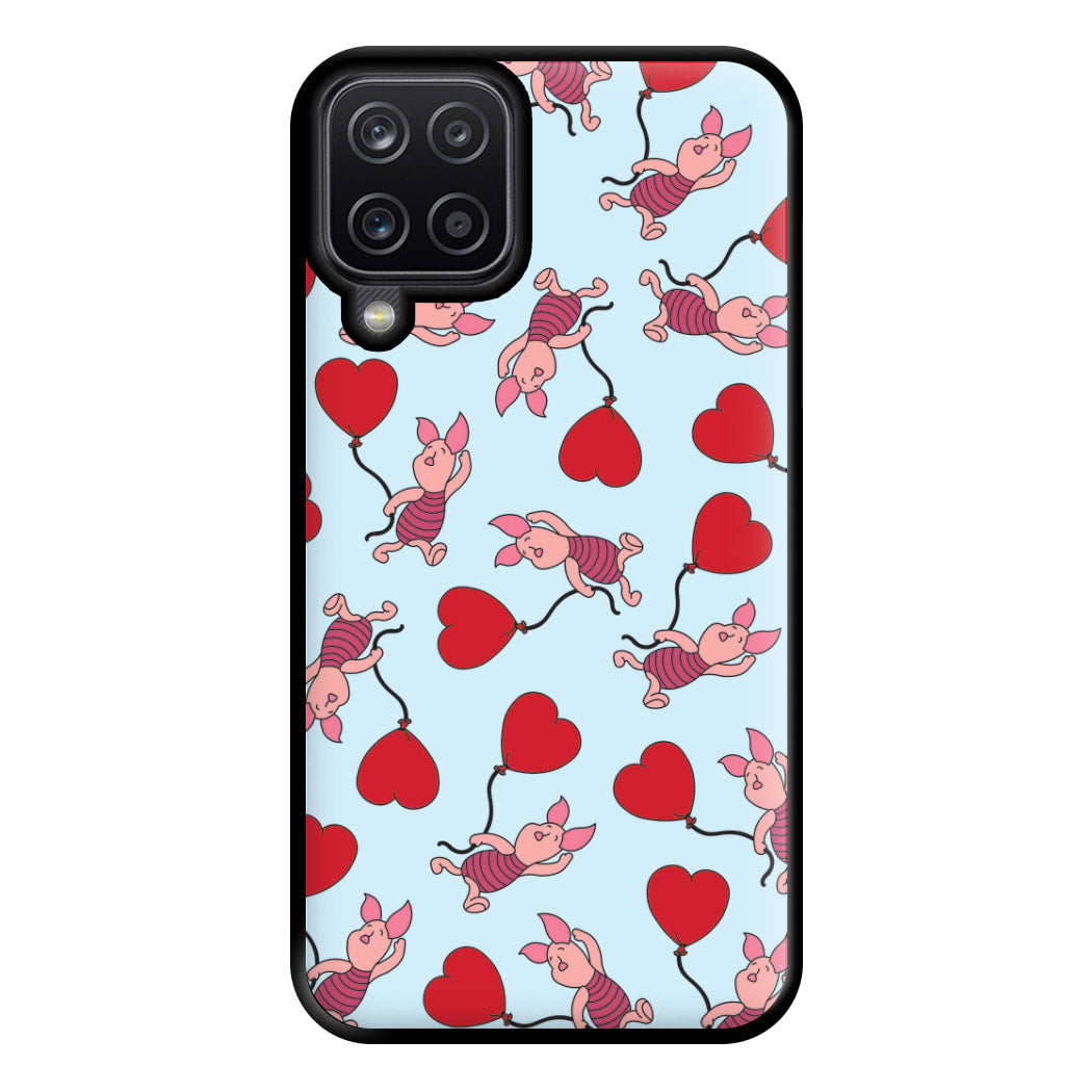 Baby Pig With Balloon Pattern Phone Case for Galaxy A12