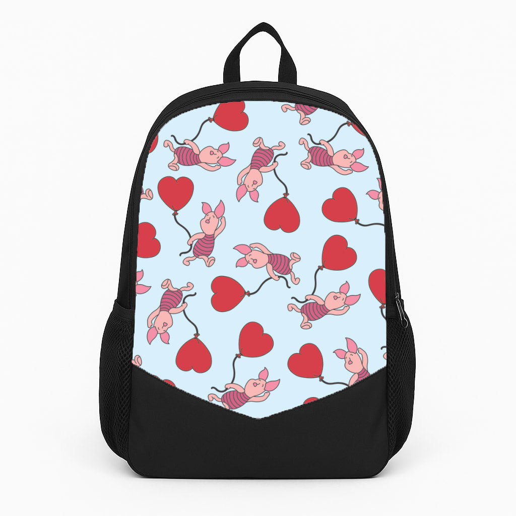 Baby Pig With Balloon Pattern Large Backpack