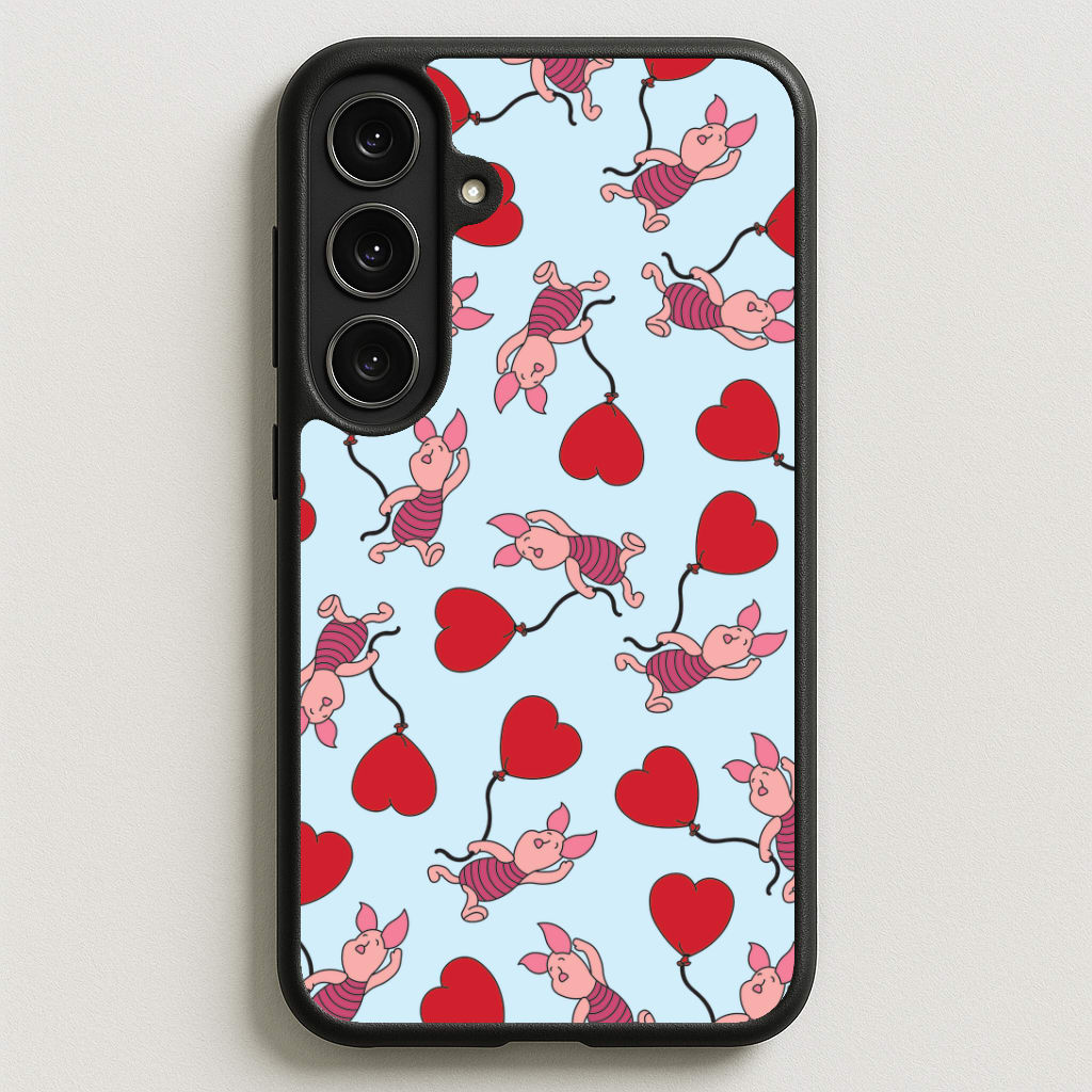 Baby Pig With Balloon Pattern Phone Case for Galaxy S25FE