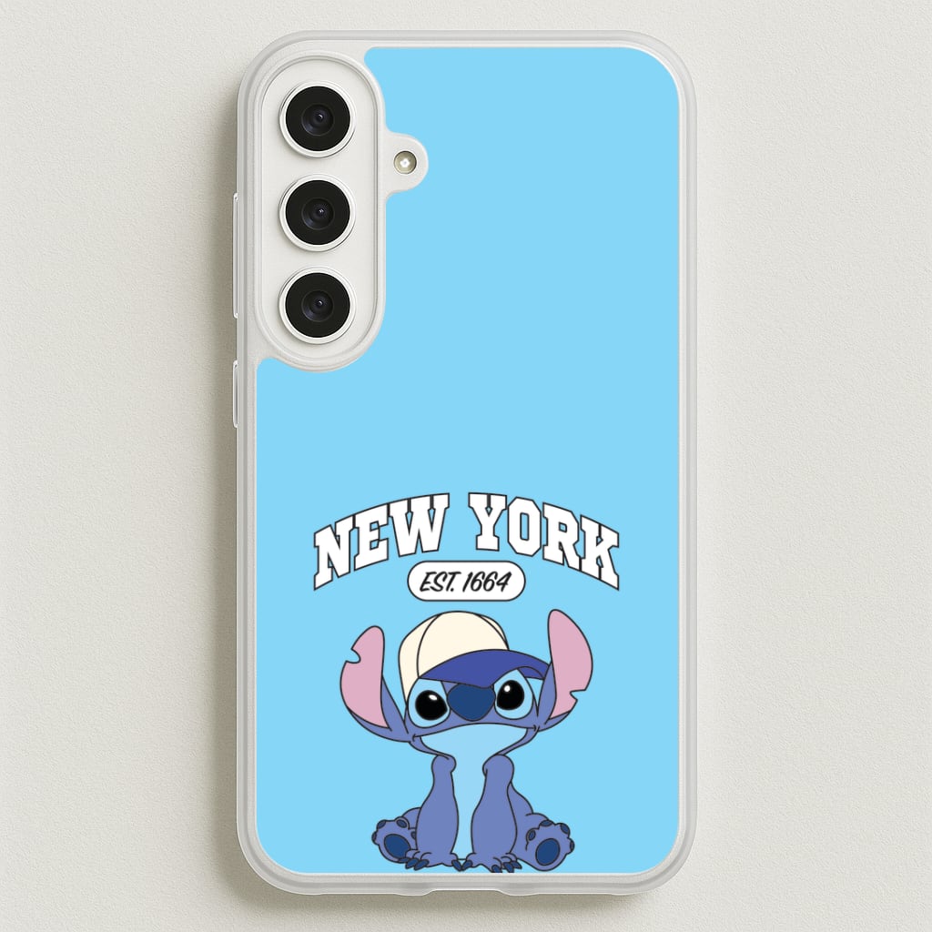 New York Blue Alien Phone Case for Galaxy S25FE