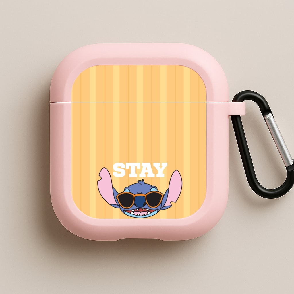 Stay Cool Blue Alien Pink AirPods Case