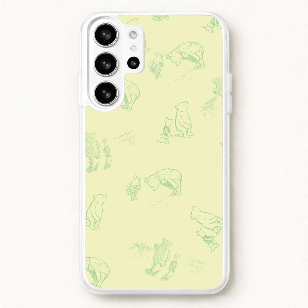 Sketched Winnie Pattern Phone Case for Galaxy S26 Ultra