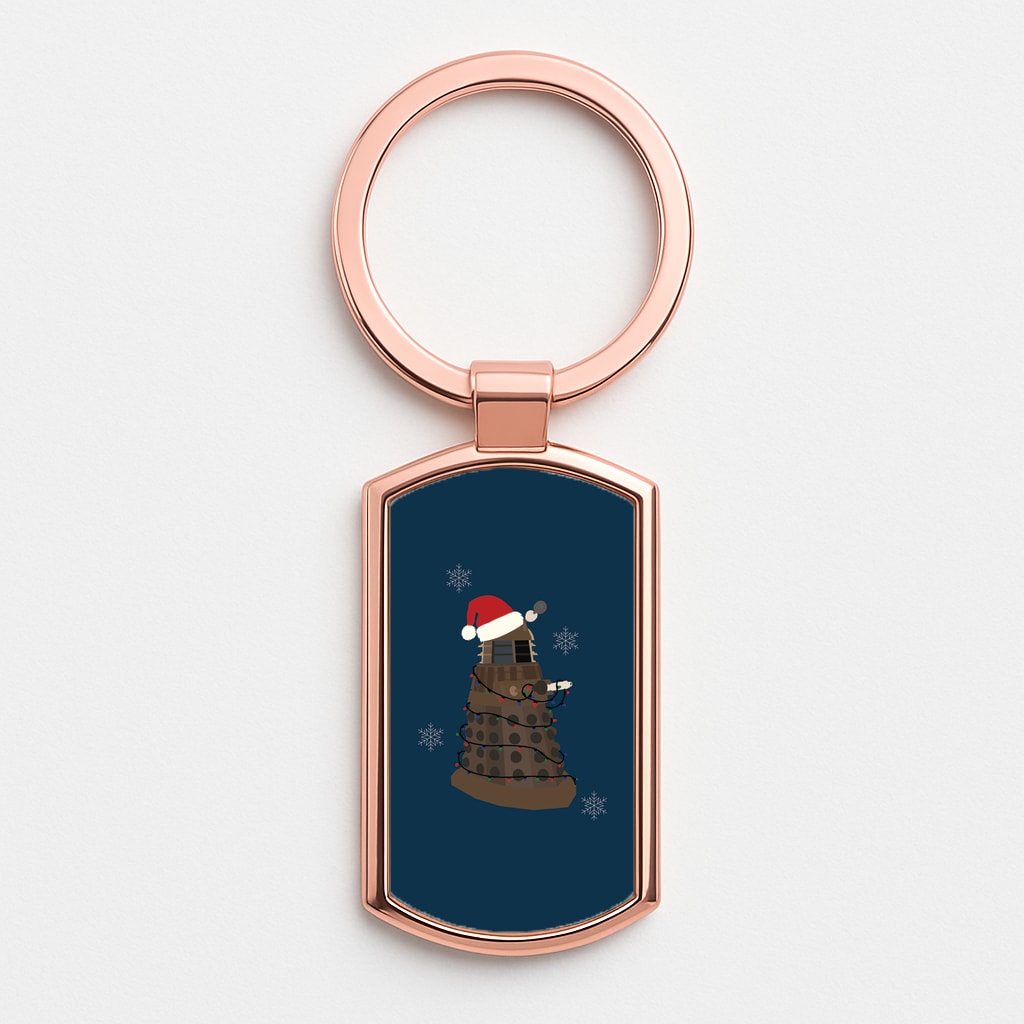 Christmas Dalek - Doctor Who Rose Gold Keyring