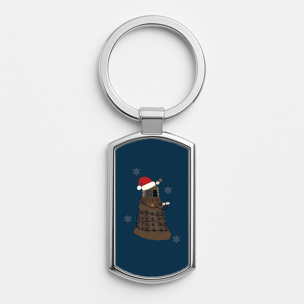 Christmas Dalek - Doctor Who Silver Keyring