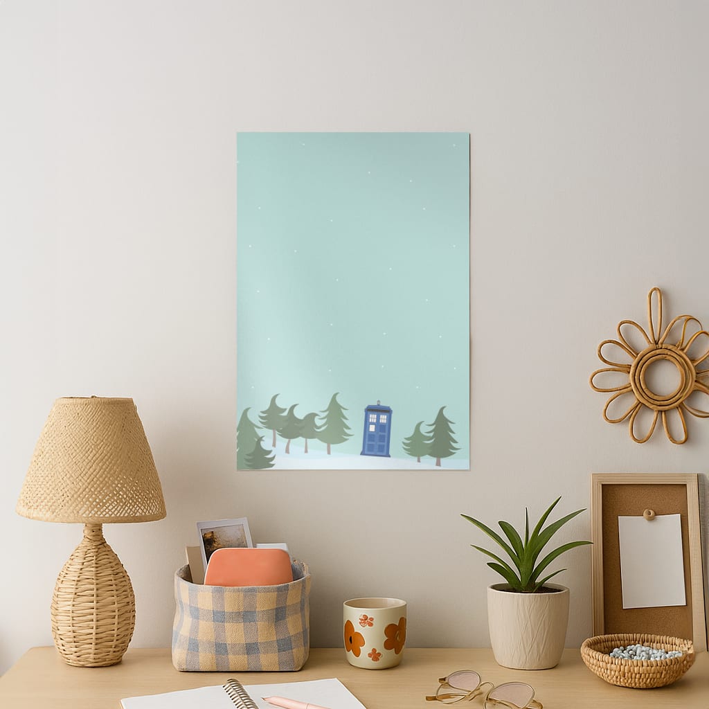 Christmas Tardis - Doctor Who Art Print