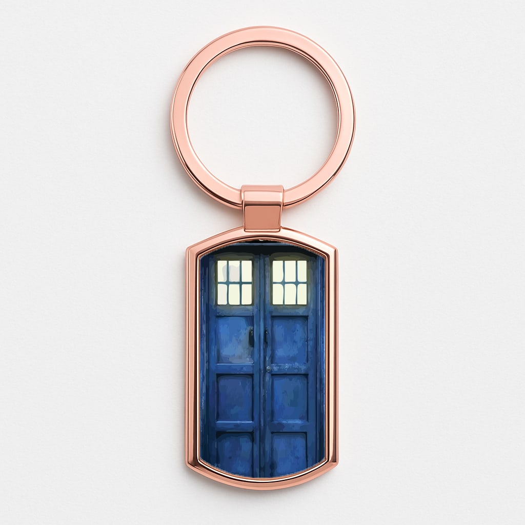 Police Box Rose Gold Keyring