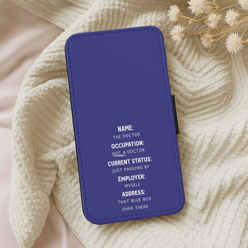 Name And Occupation - Doctor Who Wallet Phone Case