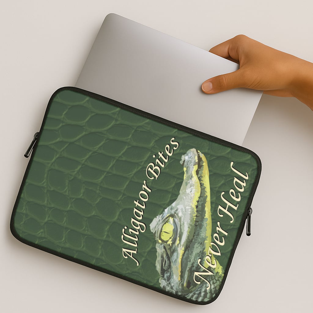 Alligator Bites Never Heal Laptop Sleeve