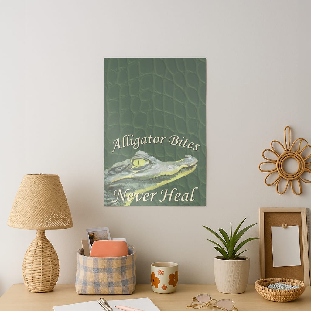 Alligator Bites Never Heal Art Print