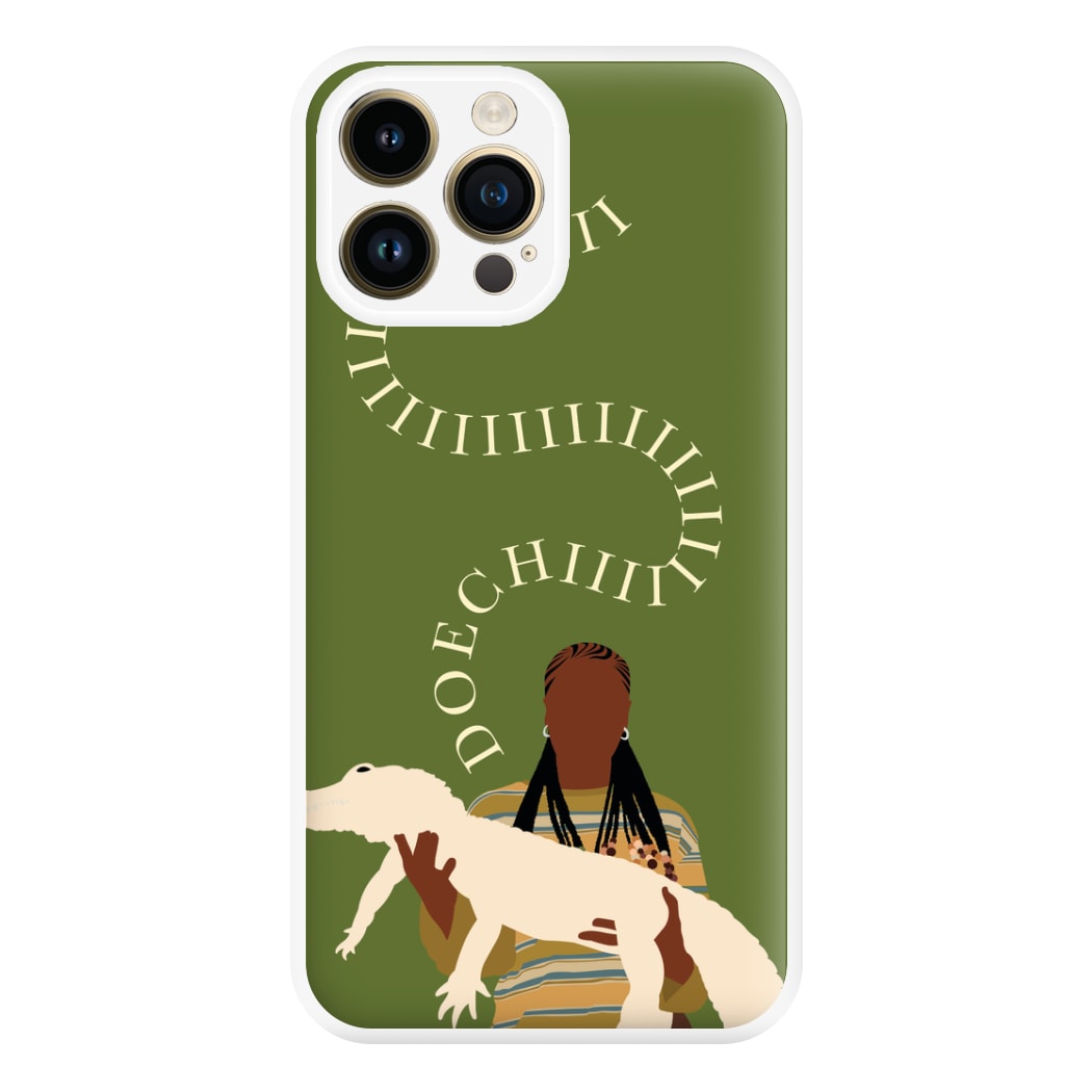 Rapper Holding Alligator Phone Case for iPhone 14 Pro Max
