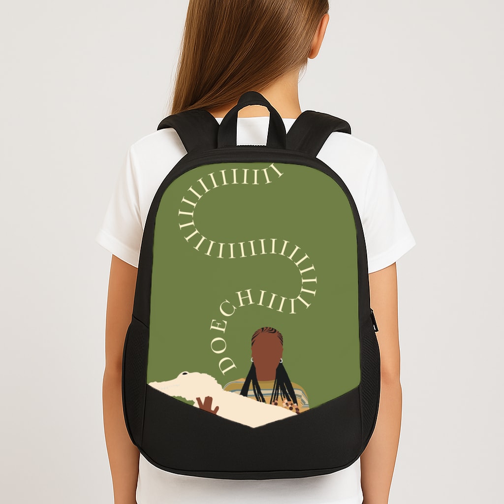 Rapper Holding Alligator Large School Bag