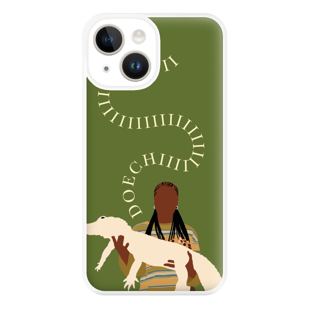 Rapper Holding Alligator Phone Case for iPhone 14