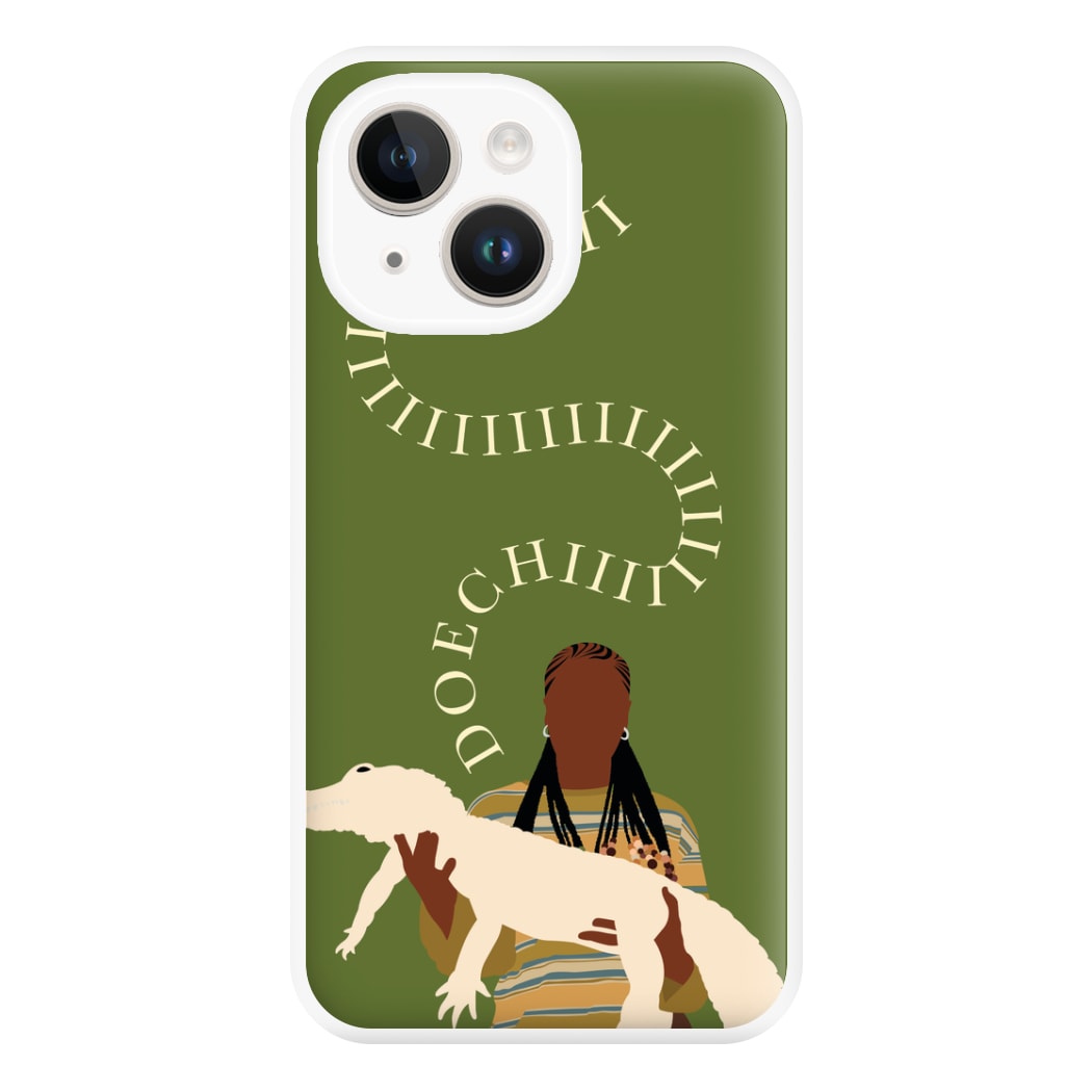 Rapper Holding Alligator Phone Case for iPhone 14 Plus