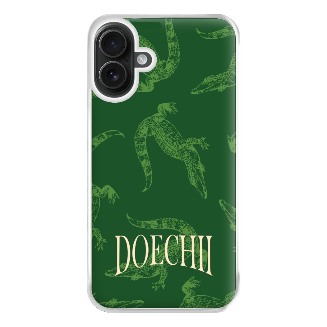 Alligator Pattern Phone Case for iPhone 16 Plus