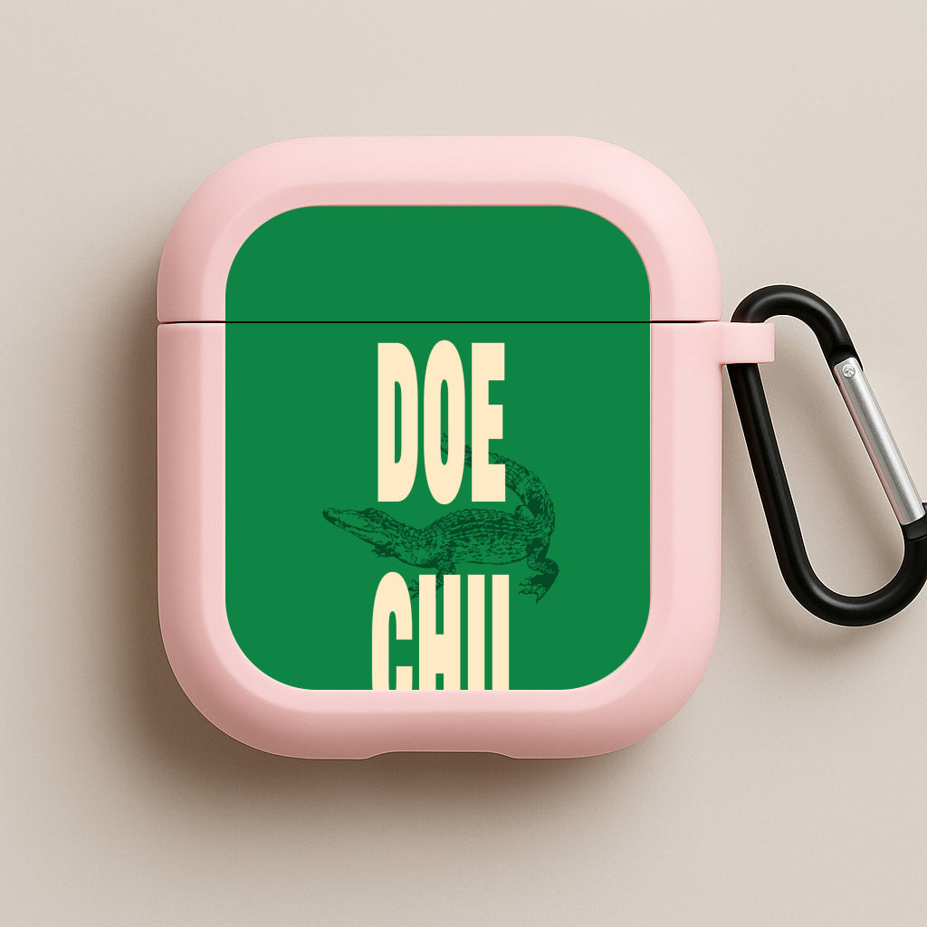 Rapper Alligator Print Pink AirPods Case