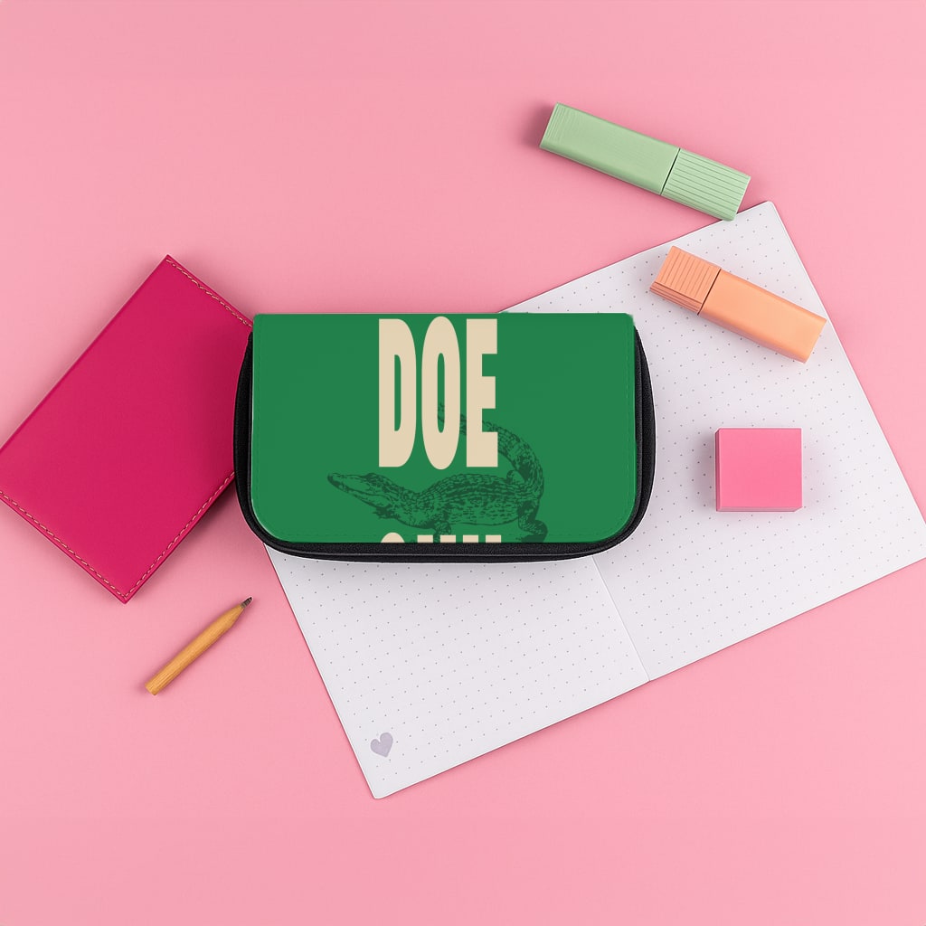 Rapper Alligator Print Pencil Case