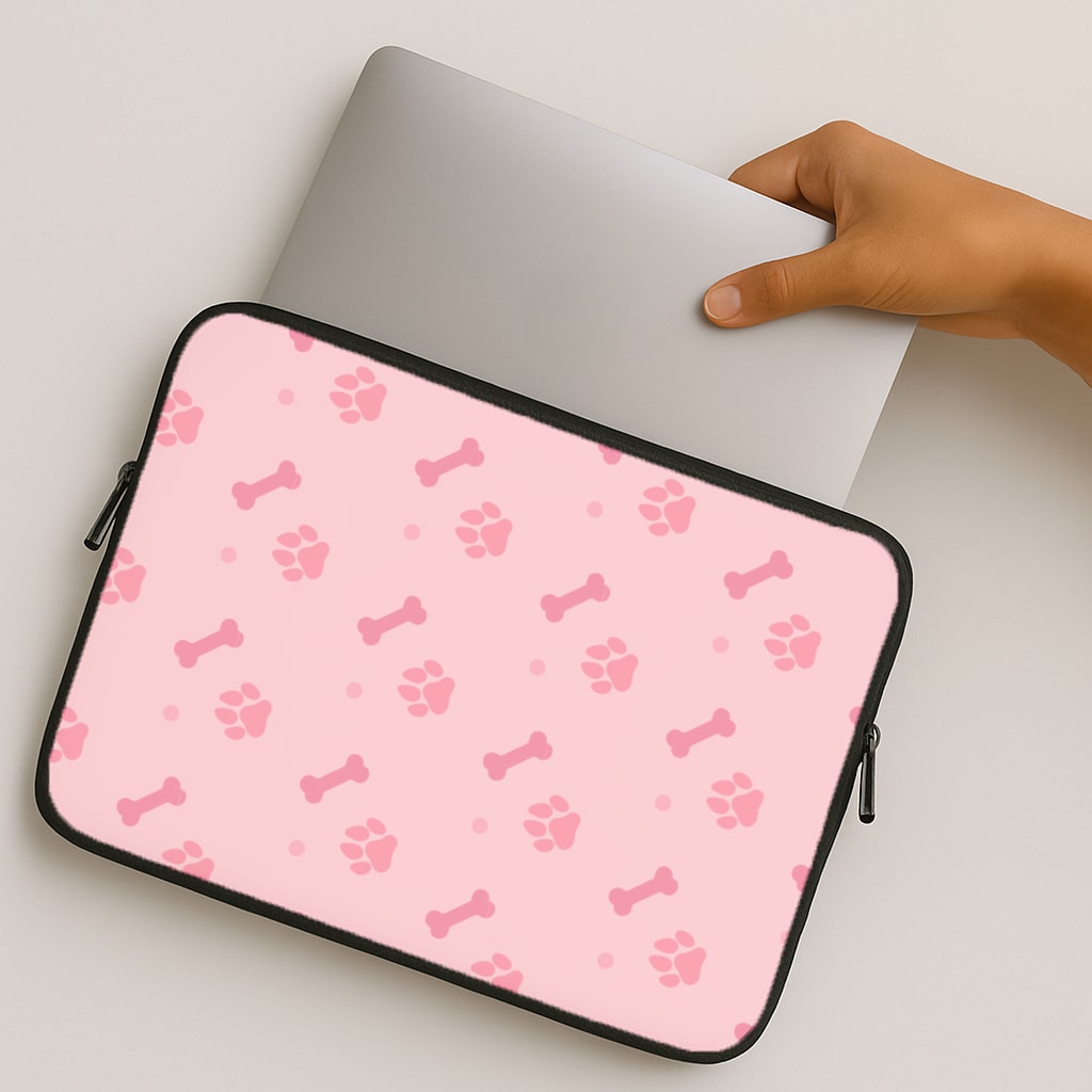 Dog And Paw - Dog Pattern MacBook Case