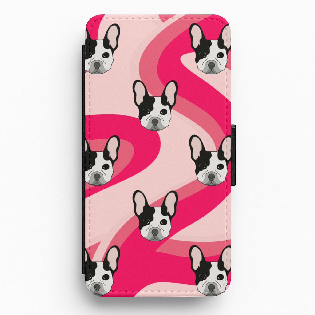 Abstact Frenchie - Dog Pattern Flip / Wallet Phone Case