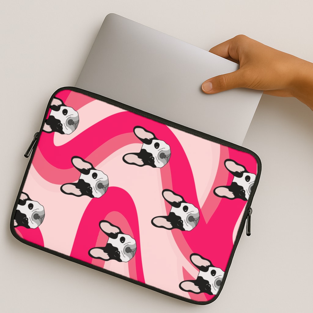 Abstact Frenchie - Dog Pattern MacBook Case