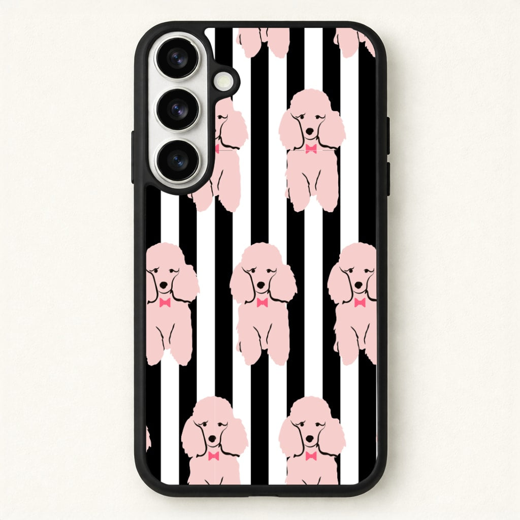 Striped Poodle - Dog Pattern Phone Case for Galaxy S26 Plus