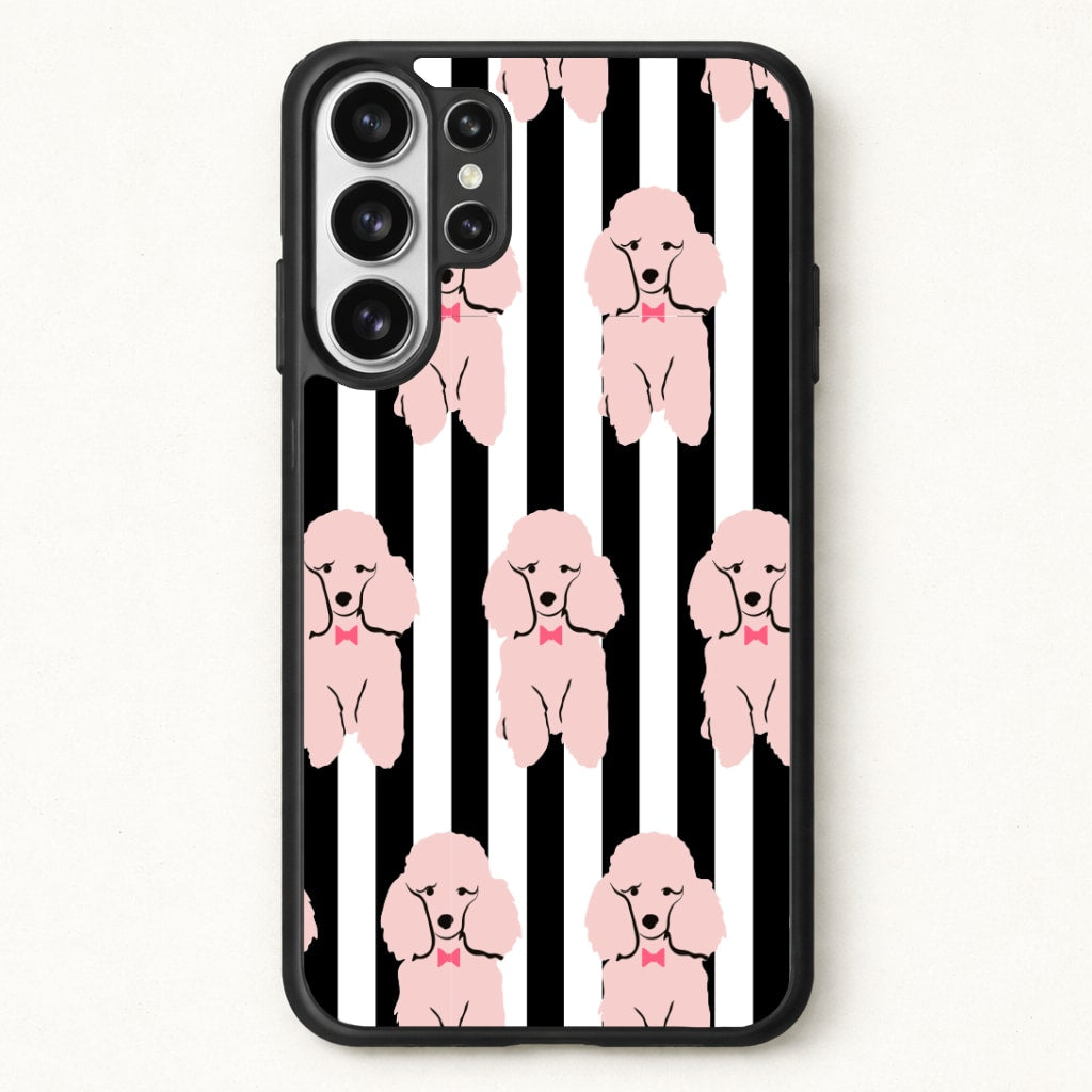 Striped Poodle - Dog Pattern Phone Case for Galaxy S26 Ultra