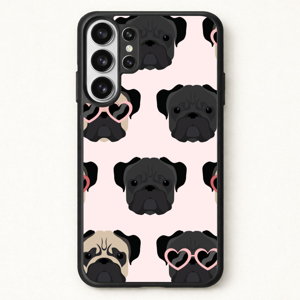 Sunny Pug Life - Dog Pattern Phone Case for Galaxy S26 Ultra