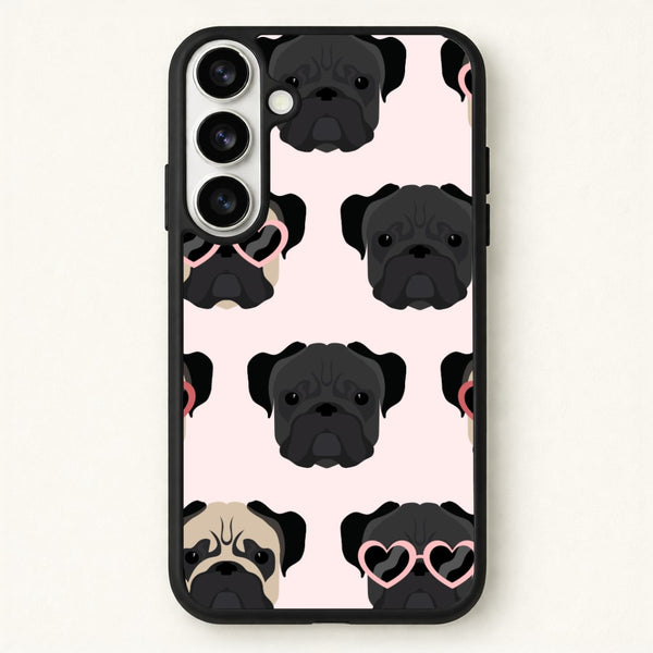 Sunny Pug Life - Dog Pattern Phone Case for Galaxy S26